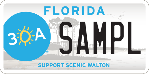 Florida’s New “30A” License Plate to Help Keep<br>Walton County Scenic