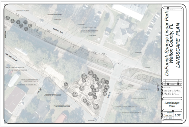 Linear Park in West DeFuniak Springs